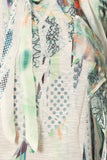 Women's Digital Print Sleeveless Top and Open Cardigan Set