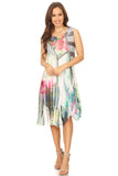 Women's Printed Multicolor Lightweight Sleeveless Dress