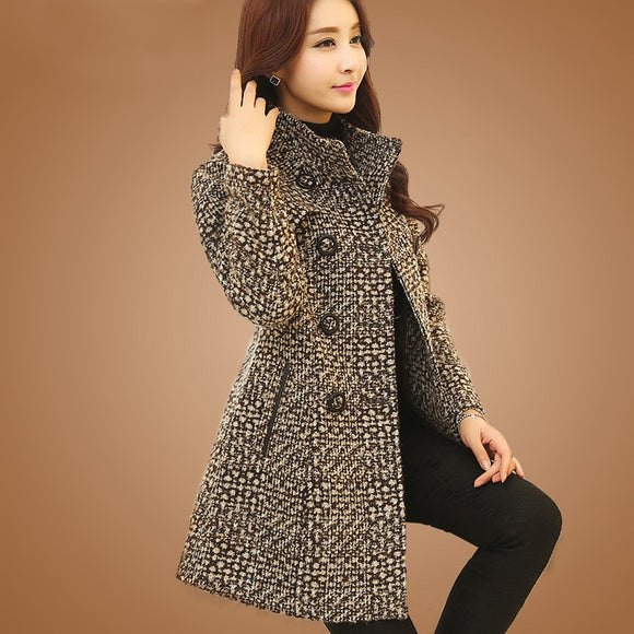 Elegant Wool Blends Winter Coat