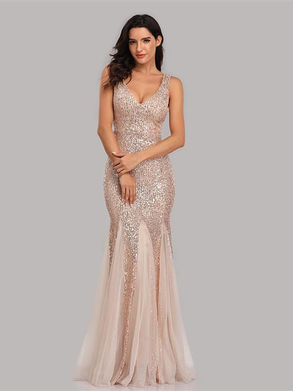 Formal Sequin Dress With Flair