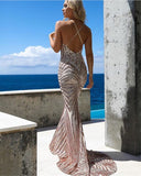 Prom Sequin Crystal Formal Dress