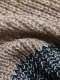 Patchwork Long sleeve Knit light Coat