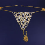 Underwear Body Chain Crystal Thong