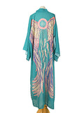 Lace Splicing See-Through Bohemian Long Cover Up