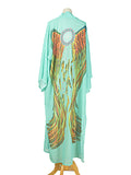 Lace Splicing See-Through Bohemian Long Cover Up