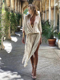 Sexy Open Cardigan Cover Up With Slit