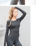 Women Cross Back Yoga Long Sleeve Sports Top - ShopWayMore