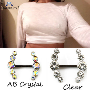 Body Nipple Piercing Clear Colorful Crystal - ShopWayMore