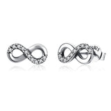 Infinity Silver Ear Stud Earring - ShopWayMore