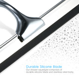 Shower Squeegee Wiper for Car, Window, Mirror, Bathroom Shower, with Suction Cup Hook - ShopWayMore